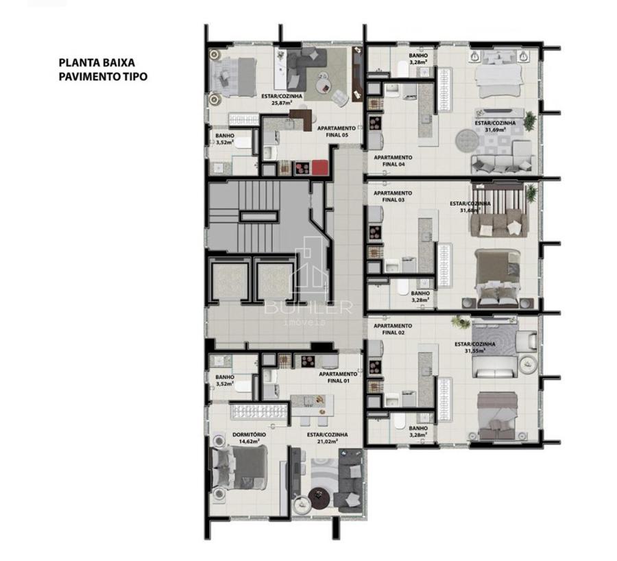 PLANTA - PAVIMENTO APARTAMENTOS